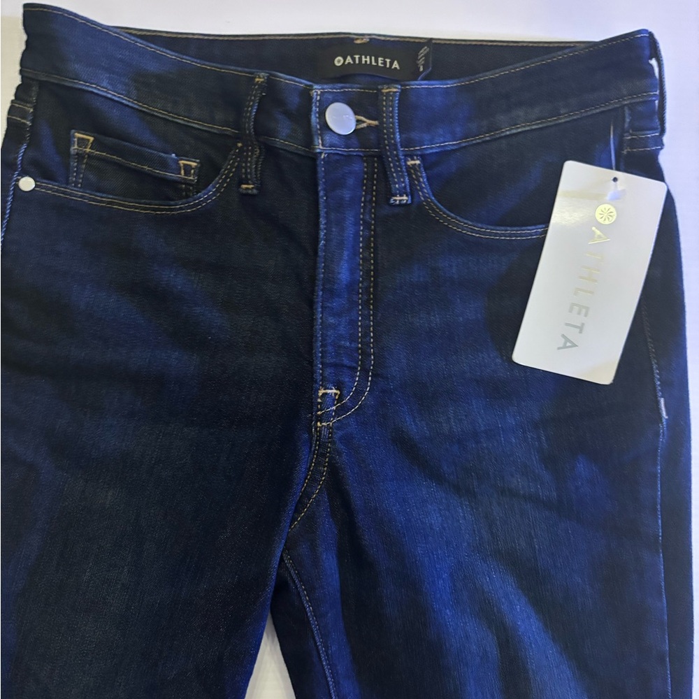 NWT Athleta Midnight Jeans Sculptek  SZ 4 Athleisure Bondcon - Picture 6 of 8